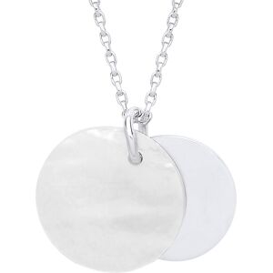 Jewelco London Ladies Sterling Silver Mother of Pearl Disc Medallion Necklace 16 Jewelco London Ladies Sterling Silver Mother of Pearl Disc Medallion Necklace 16