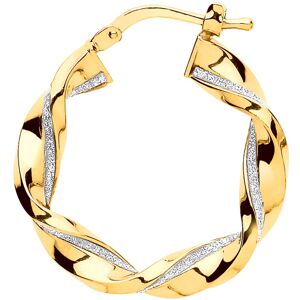 Jewelco London Ladies Yellow Gold-Plated Sterling Silver Square Tube Twist Moond Jewelco London Ladies Yellow Gold-Plated Sterling Silver Square Tube Twist Moond