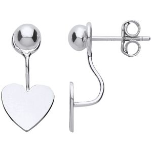 Jewelco London Ladies Sterling Silver Convertible Love Heart Ball Stud Drop Jack Jewelco London Ladies Sterling Silver Convertible Love Heart Ball Stud Drop Jack