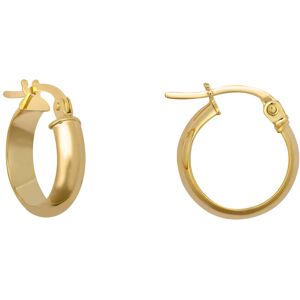 Jewelco London Ladies 9ct Yellow Gold D-Shape Wedding Band Style 3mm Hoop Earrin Jewelco London Ladies 9ct Yellow Gold D-Shape Wedding Band Style 3mm Hoop Earrin