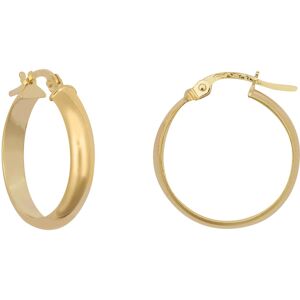 Jewelco London Ladies 9ct Yellow Gold D-Shape Wedding Band Style 3mm Hoop Earrin Jewelco London Ladies 9ct Yellow Gold D-Shape Wedding Band Style 3mm Hoop Earrin