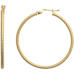 Jewelco London Ladies 9ct Yellow Gold Ribbed Coiled Twist 1.5mm Hoop Earrings 36 Jewelco London Ladies 9ct Yellow Gold Ribbed Coiled Twist 1.5mm Hoop Earrings 36