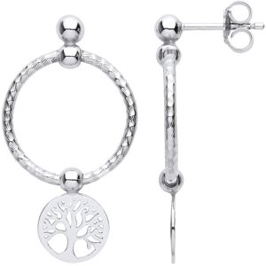 Jewelco London Ladies Platinum Plated Sterling Silver Tree of Life Swing Bead Ba Jewelco London Ladies Platinum Plated Sterling Silver Tree of Life Swing Bead Ba