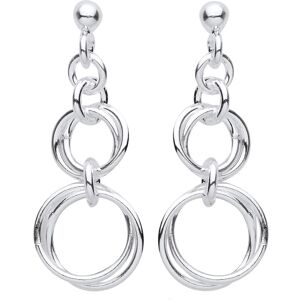 Jewelco London Ladies Rhodium Plated Sterling Silver Graduated Chinese Magic Lin Jewelco London Ladies Rhodium Plated Sterling Silver Graduated Chinese Magic Lin