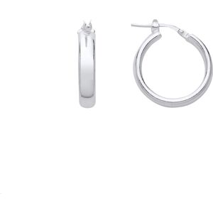 Jewelco London Ladies Rhodium Plated Sterling Silver D-Shape Wedding Band Hoop E Jewelco London Ladies Rhodium Plated Sterling Silver D-Shape Wedding Band Hoop E