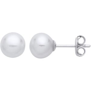 Jewelco London Ladies Rhodium Plated Sterling Silver Cream Pearl Levana Full Moo Jewelco London Ladies Rhodium Plated Sterling Silver Cream Pearl Levana Full Moo