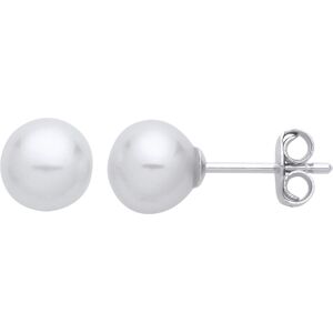 Jewelco London Ladies Rhodium Plated Sterling Silver Cream Pearl Levana Full Moo Jewelco London Ladies Rhodium Plated Sterling Silver Cream Pearl Levana Full Moo
