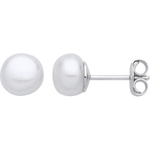 Jewelco London Ladies Rhodium Plated Sterling Silver Cream Pearl Levana Full Moo Jewelco London Ladies Rhodium Plated Sterling Silver Cream Pearl Levana Full Moo