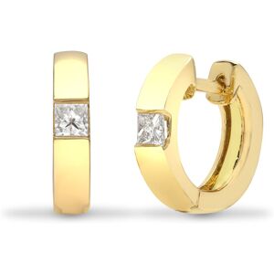 Jewelco London Ladies 18ct Yellow Gold Rub Over Set Princess G VS 0.18ct Diamond Jewelco London Ladies 18ct Yellow Gold Rub Over Set Princess G VS 0.18ct Diamond