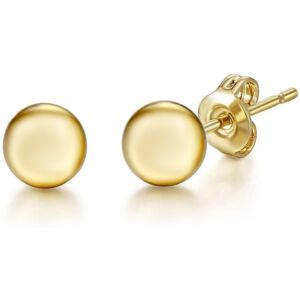 Jewelco London Ladies 9ct Yellow Gold 3D Round Bead Ball Stud Earrings - 8mm - S Jewelco London Ladies 9ct Yellow Gold 3D Round Bead Ball Stud Earrings - 8mm - S