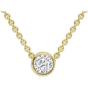 Jewelco London 18ct Yellow Gold Diamond Donut Bezel Slider Solitaire Necklace 0. Jewelco London 18ct Yellow Gold Diamond Donut Bezel Slider Solitaire Necklace 0.
