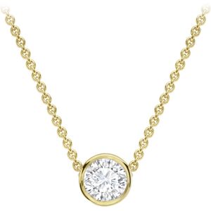 Jewelco London 18ct Yellow Gold Diamond Donut Bezel Slider Solitaire Necklace 0. Jewelco London 18ct Yellow Gold Diamond Donut Bezel Slider Solitaire Necklace 0.
