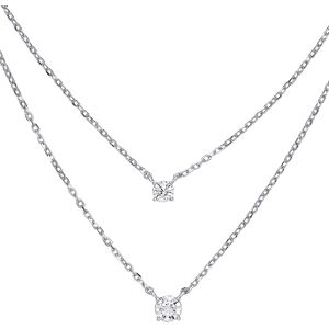 Jewelco London Ladies Rhodium Plated Sterling Silver Lil n Large Solitaire Multi Jewelco London Ladies Rhodium Plated Sterling Silver Lil n Large Solitaire Multi