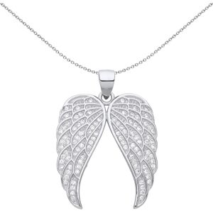 Jewelco London Ladies Rhodium Plated Sterling Silver CZ Folded Butterfly Angel W Jewelco London Ladies Rhodium Plated Sterling Silver CZ Folded Butterfly Angel W