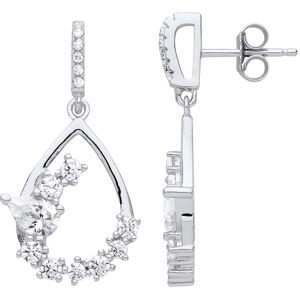 Jewelco London Ladies Sterling Silver Pear Cubic Zirconia Tears of Joy Stud Drop Jewelco London Ladies Sterling Silver Pear Cubic Zirconia Tears of Joy Stud Drop