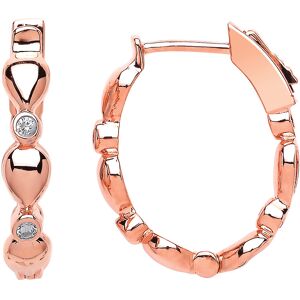 Jewelco London Ladies Rose Gold-Plated Sterling Silver Cubic zirconia Inside Out Jewelco London Ladies Rose Gold-Plated Sterling Silver Cubic zirconia Inside Out