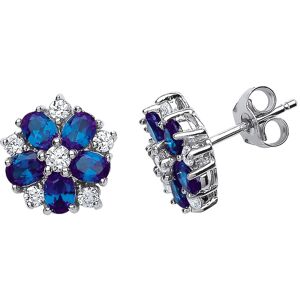 Jewelco London Ladies Sterling Silver Sapphire-Blue Oval Cubic Zirconia Tudor Ro Jewelco London Ladies Sterling Silver Sapphire-Blue Oval Cubic Zirconia Tudor Ro