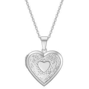 Unbranded (Silver) Love Heart Locket Necklace That Holds Pictures Lockets Necklaces Unbranded (Silver) Love Heart Locket Necklace That Holds Pictures Lockets Necklaces