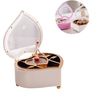 Unbranded Ballerina Musical Jewelry Box For Girls - Heart-shaped Rotating Dancer Unbranded Ballerina Musical Jewelry Box For Girls - Heart-shaped Rotating Dancer