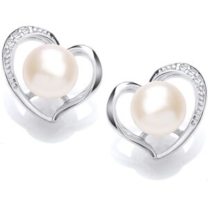 Jewelco London Ladies Sterling Silver Cubic Zirconia & Freshwater Cultured Pearl Jewelco London Ladies Sterling Silver Cubic Zirconia & Freshwater Cultured Pearl