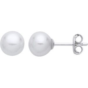 Jewelco London Ladies Rhodium Plated Sterling Silver Cream Pearl Levana Full Moo Jewelco London Ladies Rhodium Plated Sterling Silver Cream Pearl Levana Full Moo