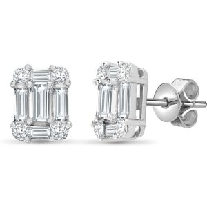 Jewelco London Ladies Solid 18ct White Gold 3 Claw Set Baguette G VS 0.75ct Diam Jewelco London Ladies Solid 18ct White Gold 3 Claw Set Baguette G VS 0.75ct Diam