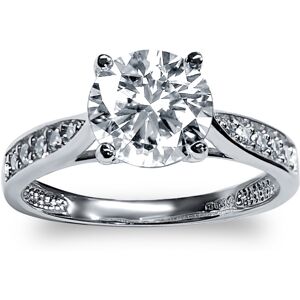 (N) Jewelco London Ladies Solid 9ct White Gold White Round Brilliant Cubic Zirco (N) Jewelco London Ladies Solid 9ct White Gold White Round Brilliant Cubic Zirco