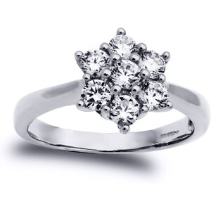 (P) Jewelco London Ladies Solid 9ct White Gold White Round Brilliant Cubic Zirco (P) Jewelco London Ladies Solid 9ct White Gold White Round Brilliant Cubic Zirco