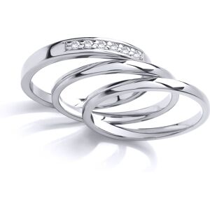 (R) Jewelco London Ladies Rhodium Plated Sterling Silver Cubic Zirconia Eternity (R) Jewelco London Ladies Rhodium Plated Sterling Silver Cubic Zirconia Eternity