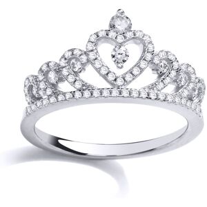 (I) Jewelco London Ladies Rhodium Plated Sterling Silver Cubic Zirconia Queen Cr (I) Jewelco London Ladies Rhodium Plated Sterling Silver Cubic Zirconia Queen Cr