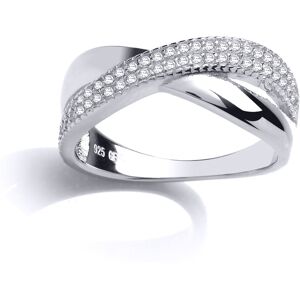 (O) Jewelco London Ladies Rhodium Plated Sterling Silver Cubic Zirconia Half n H (O) Jewelco London Ladies Rhodium Plated Sterling Silver Cubic Zirconia Half n H