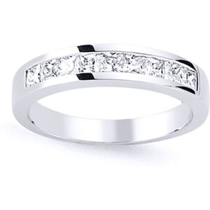 (R) Jewelco London Ladies Rhodium Plated Sterling Silver Princess Cut Cubic Zirc (R) Jewelco London Ladies Rhodium Plated Sterling Silver Princess Cut Cubic Zirc