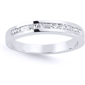 (Q) Jewelco London Ladies Rhodium Plated Sterling Silver Baguette Cubic Zirconia (Q) Jewelco London Ladies Rhodium Plated Sterling Silver Baguette Cubic Zirconia