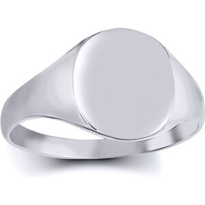 (P) Jewelco London Solid Rhodium-plated 925 Sterling Silver Polished Round Oval (P) Jewelco London Solid Rhodium-plated 925 Sterling Silver Polished Round Oval