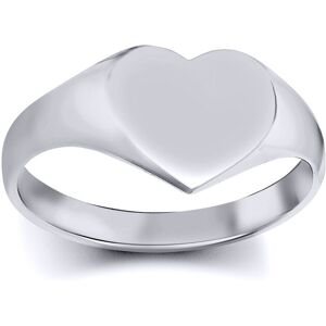 (L) Jewelco London Solid Rhodium-plated 925 Sterling Silver Polished Love Heart (L) Jewelco London Solid Rhodium-plated 925 Sterling Silver Polished Love Heart