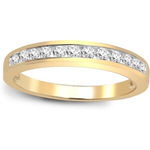 (M) Jewelco London Ladies Solid 9ct Yellow Gold Channel Set Round H I1 0.35ct Di (M) Jewelco London Ladies Solid 9ct Yellow Gold Channel Set Round H I1 0.35ct Di
