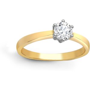(N) Jewelco London Ladies Solid 18ct Gold 6 Claw Set Round G SI1 0.25ct Diamond (N) Jewelco London Ladies Solid 18ct Gold 6 Claw Set Round G SI1 0.25ct Diamond