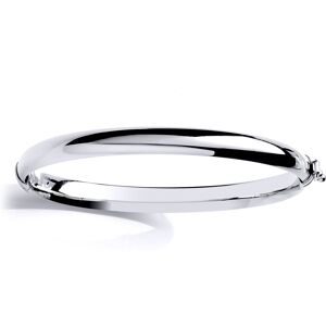 Jewelco London Ladies Sterling Silver Plain Polished Domed Bangle Bracelet 6mm - Jewelco London Ladies Sterling Silver Plain Polished Domed Bangle Bracelet 6mm -