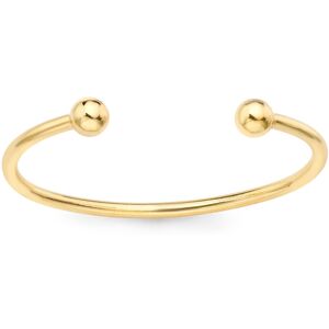 Jewelco London Teens Solid 9ct Yellow Gold Double Bead Torque 2.5mm Maiden Bangl Jewelco London Teens Solid 9ct Yellow Gold Double Bead Torque 2.5mm Maiden Bangl