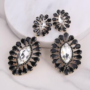 Unbranded (E1542 BK White) Statement Crystal Rhinestone Claw Big Glassrhinestones Drop Ear Unbranded (E1542 BK White) Statement Crystal Rhinestone Claw Big Glassrhinestones Drop Ear