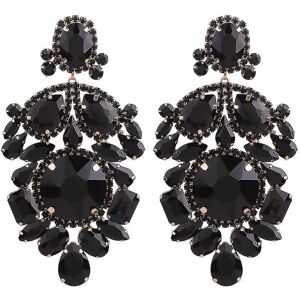 Unbranded (E1551 Black) Statement Crystal Rhinestone Claw Big Glassrhinestones Drop Earrin Unbranded (E1551 Black) Statement Crystal Rhinestone Claw Big Glassrhinestones Drop Earrin