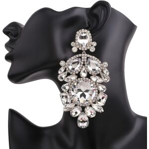 Unbranded (E1551 White) Statement Crystal Rhinestone Claw Big Glassrhinestones Drop Earrin Unbranded (E1551 White) Statement Crystal Rhinestone Claw Big Glassrhinestones Drop Earrin