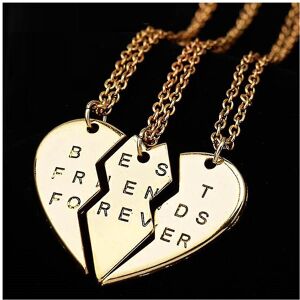 Unbranded (Gold) Fashion 3pieces Broken Heart Pendant Necklace Chic Best Friends Forever N Unbranded (Gold) Fashion 3pieces Broken Heart Pendant Necklace Chic Best Friends Forever N
