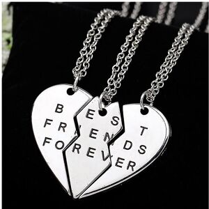 Unbranded (Silver) Fashion 3pieces Broken Heart Pendant Necklace Chic Best Friends Forever Unbranded (Silver) Fashion 3pieces Broken Heart Pendant Necklace Chic Best Friends Forever