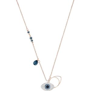 SWAROVSKI women Crystal Duo Evil Eye Rose Gold-Plated Necklace SWAROVSKI women Crystal Duo Evil Eye Rose Gold-Plated Necklace