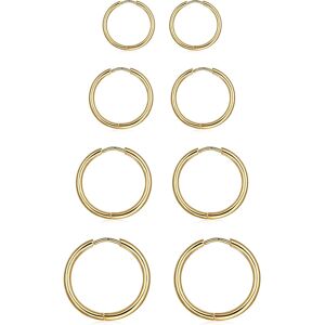 Unbranded ("Gold:14/16/18/20 (8Pcs?) 316L Surgical Steel Hoop Earrings, 6mm-20mm Huggie Ho Unbranded ("Gold:14/16/18/20 (8Pcs?) 316L Surgical Steel Hoop Earrings, 6mm-20mm Huggie Ho