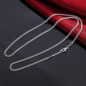 Unbranded (70cm 28inches) 925 Sterling Silver Classic 2mm Chain Necklace For Women Men 16 Unbranded (70cm 28inches) 925 Sterling Silver Classic 2mm Chain Necklace For Women Men 16
