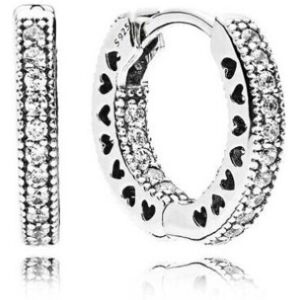 Unbranded New Original brand LOGO S925 Silver Hearts of Small Hoop Earrings 296317CZ Unbranded New Original brand LOGO S925 Silver Hearts of Small Hoop Earrings 296317CZ