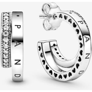 Unbranded (Pavé Double Hoop Earrings 299056C01) (Sparkling Pandora Logo Stud Earrings Ste Unbranded (Pavé Double Hoop Earrings 299056C01) (Sparkling Pandora Logo Stud Earrings Ste