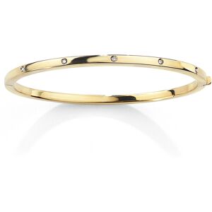 Jewelco London Ladies 9ct Yellow Gold Diamond Eternity Bangle Bracelet - 3mm - B Jewelco London Ladies 9ct Yellow Gold Diamond Eternity Bangle Bracelet - 3mm - B